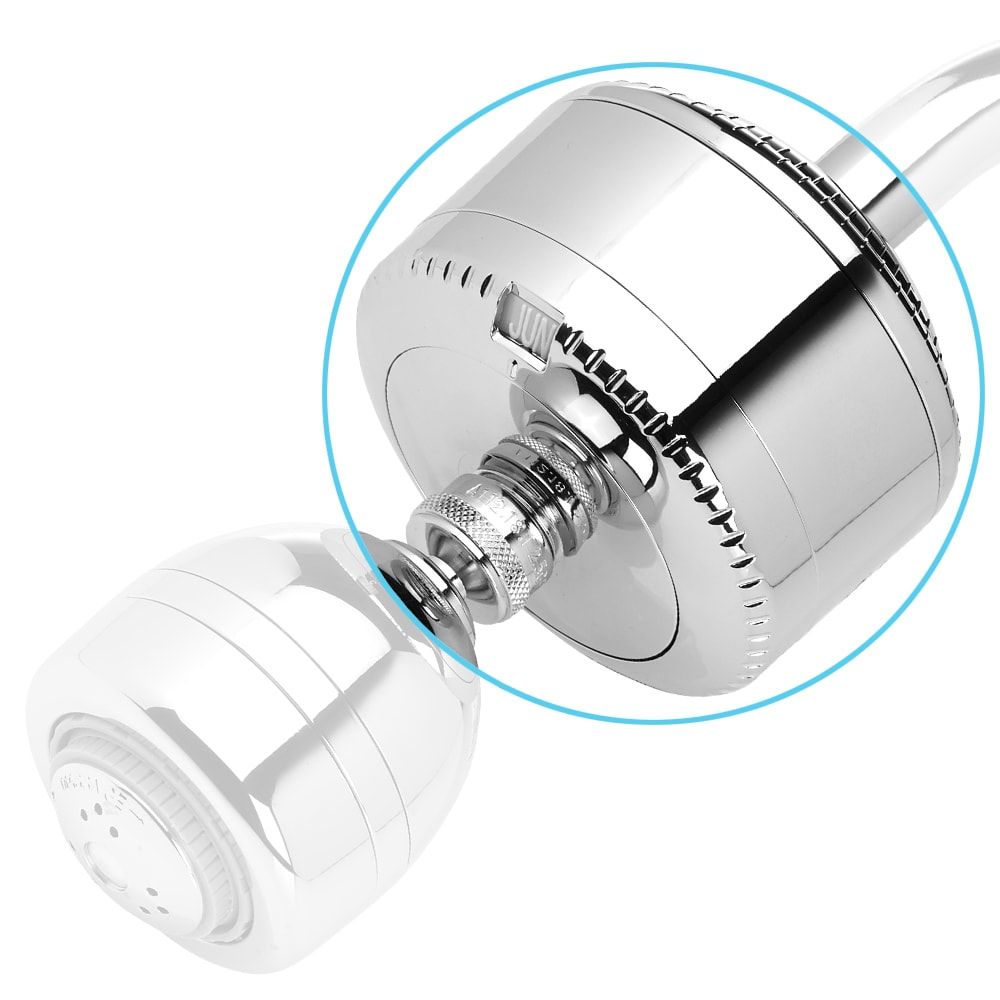 Sprite Slim-line Chrome Chlorgon Shower Head Filter Attachment 6-Months -Filter Life