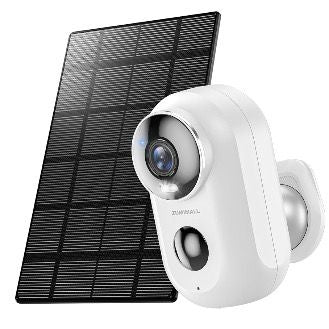 Zumimall 2k Outdoor Battery Powered WIFI Security Camera with 3W solar panel-F5K(Type C)