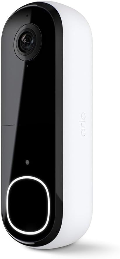 Arlo Video Doorbell 2K (2nd Gen, Latest Release), Wireless or Wired Option, 2-Way Audio, Night Vision, Head to Toe Video View, Package Detection, Person & Vehicle Recognition, 1-Month Secure Plan