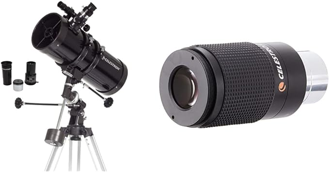 Celestron PowerSeeker 127EQ Telescope (Manual German Equatorial) Bundle + Celestron 8 to 24mm 1.25 Zoom Eyepiece
