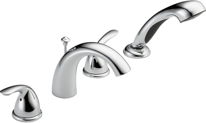 Delta T4705 Classic Roman Tub with Hand Shower Trim, Chrome (Rough-In Sold Separately)