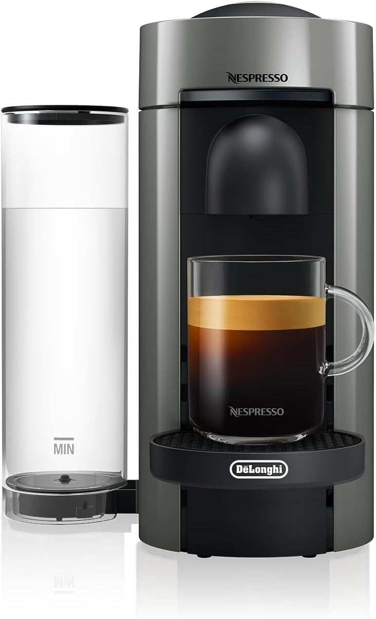 Nespresso Vertuo Plus Single Serve Coffee and Espresso Machine by De\'Longhi, Grey