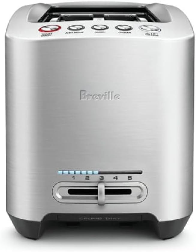 Breville BTA820XL Die-Cast 2-Slice Smart Toaster, Brushed Stainless Steel