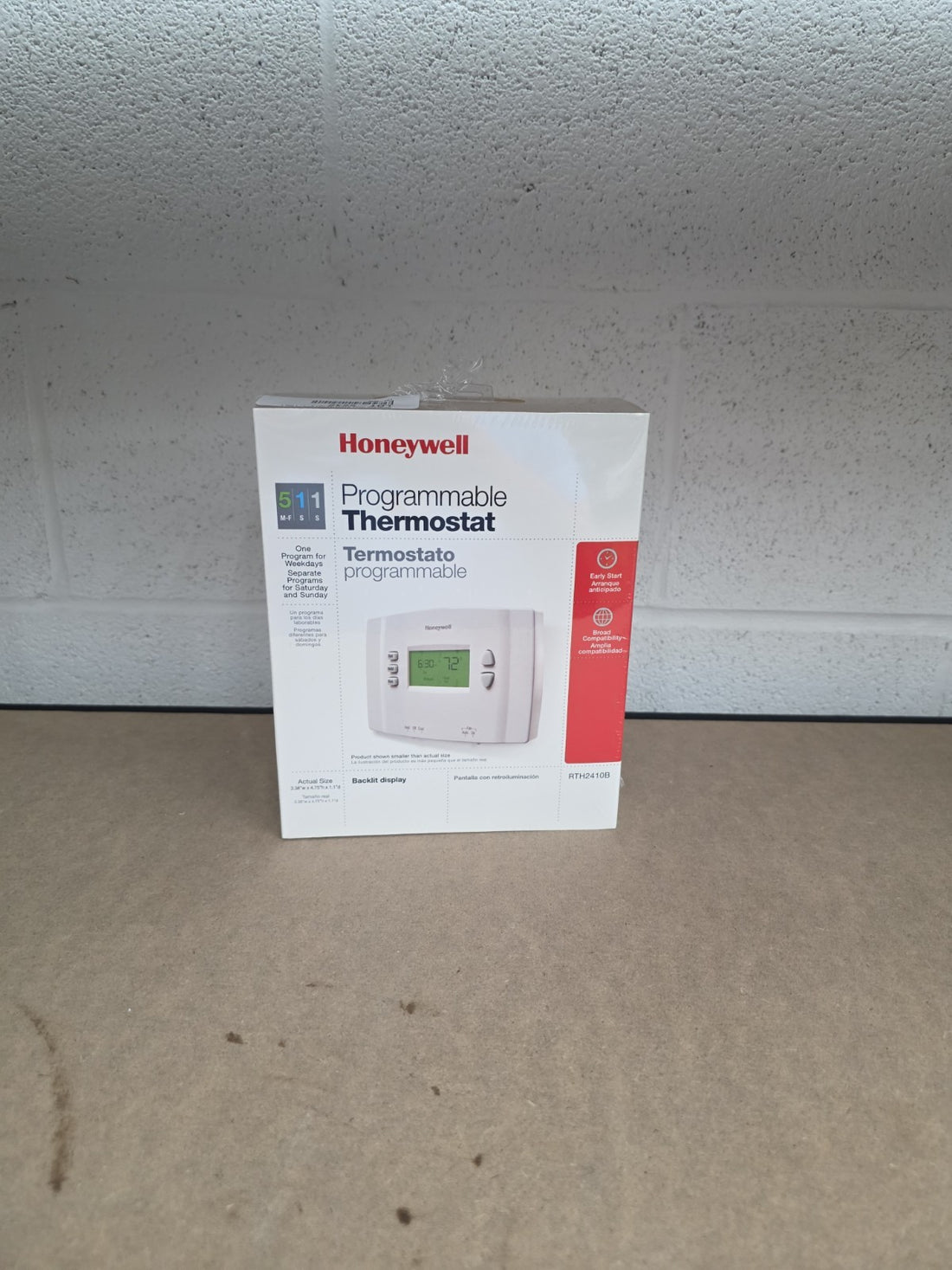 Honeywell RTH2410B Thermostat 5-1-1 Programmable – Neuf Scellé / Free Ship