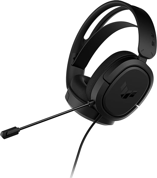 ASUS TUF Gaming H1 Wired Headset | Discord Certified Mic, 7.1 Surround Sound, 40mm Drivers, 3.5mm, Lightweight, for PC, Switch, PS4, PS5, Xbox One, Xbox Series X | S, and Mobile Devices – Black