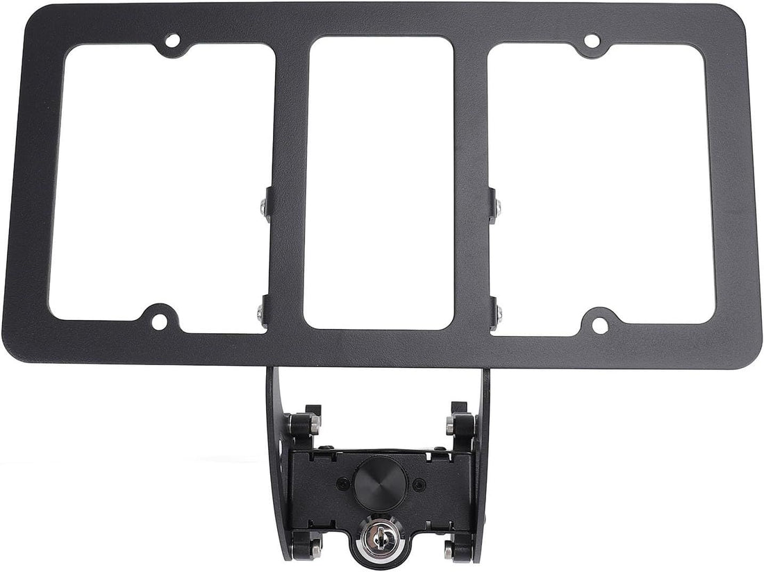 License Plate Frame Holder, Lockable Front License Plate Cover with Mounting Accessories, Aluminum Alloy Anti Theft Stylish Look Front License Plate Frame for Vehicle