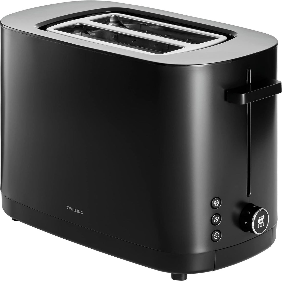 ZWILLING Enfinigy Toaster 2 Slice with Extra Wide 1.5\ Slots for Bagels, 7 Toast Settings, Even Toasting, Reheat, Cancel, Defrost, Black, 53101-701