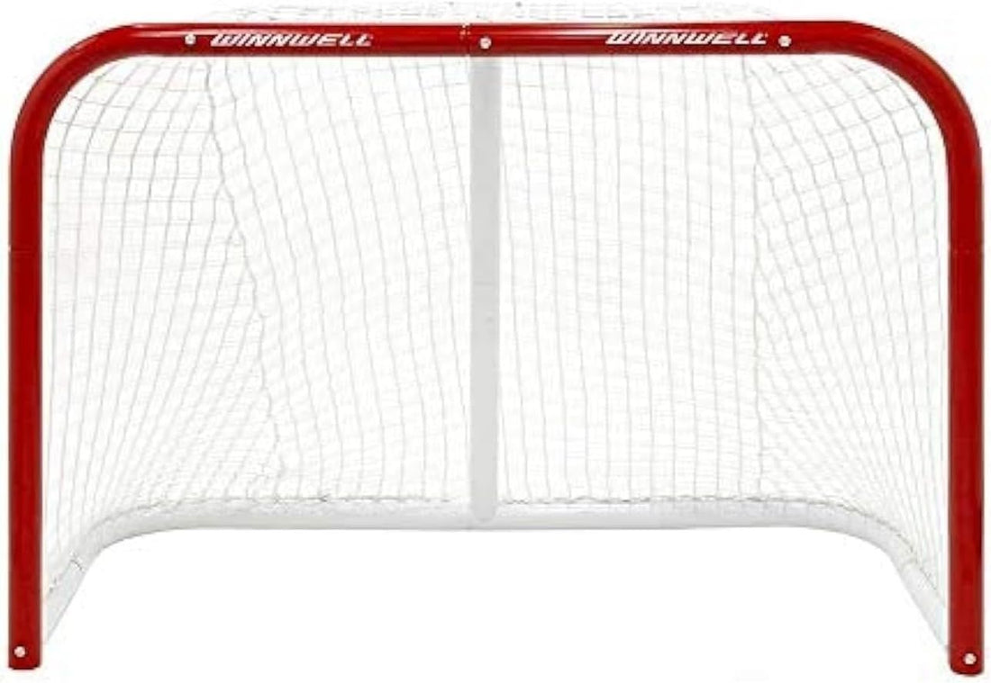 Winnwell Heavy Duty Hockey Net - Indoor & Outdoor Goal Equipment - Essential Training Gear for Ice Hockey Pucks