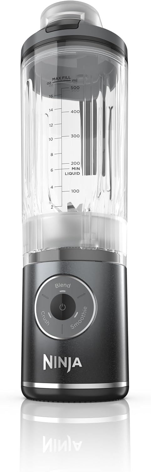 Ninja Blender, Blast Max, Cordless, Personal Blender for Smoothies, Frozen Drinks, Ice Crush, 22 oz. Removable Vessel, Leakproof Lid, BPA-Free, Dishwasher Safe, Auto-iQ Technology, Cool Grey, BC251CGY