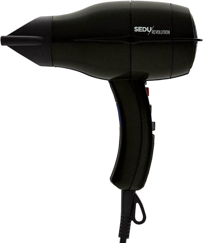 Sedu Revolution PRO 4000i Hair Dryer - Ceramic & Tourmaline Technology - Ionic Generator - 1875 Watts (Black)