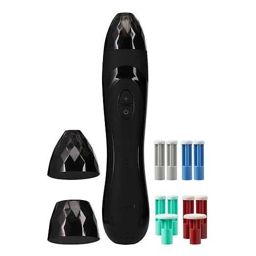 PMD Personal Microderm Elite Pro - At-Home Microdermabrasion Machine with Kit for Face and Body - Exfoliating Crystals and Vacuum Suction for Fresh and Radiant Skin - Three Speed and Suction Options