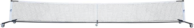 Champion Sports Deluxe Pickeball Net with Locking Wheels and Rolling Storage Bag Tote Black