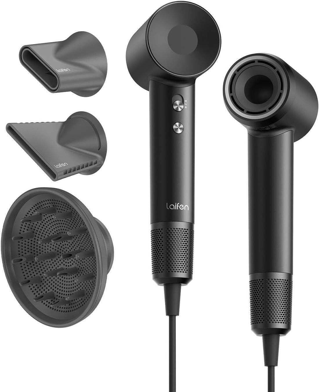 Laifen Hair Dryer, Blow Dryer with 110, 000 RPM Brushless Motor for High-Speed Drying, 200 Million Ionic Hair Dryer with Smooth Nozzle for Travel & Home with Low Noise, Thermo Control
