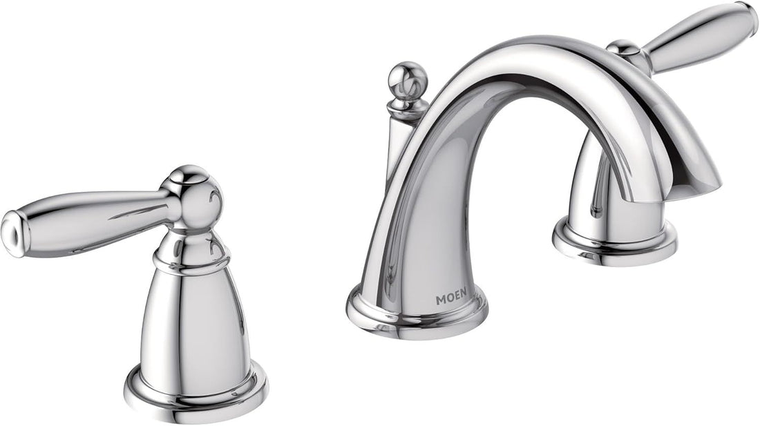 Moen T6620 Brantford Two-Handle Low Arc Bathroom Faucet Without Valve (Chrome)