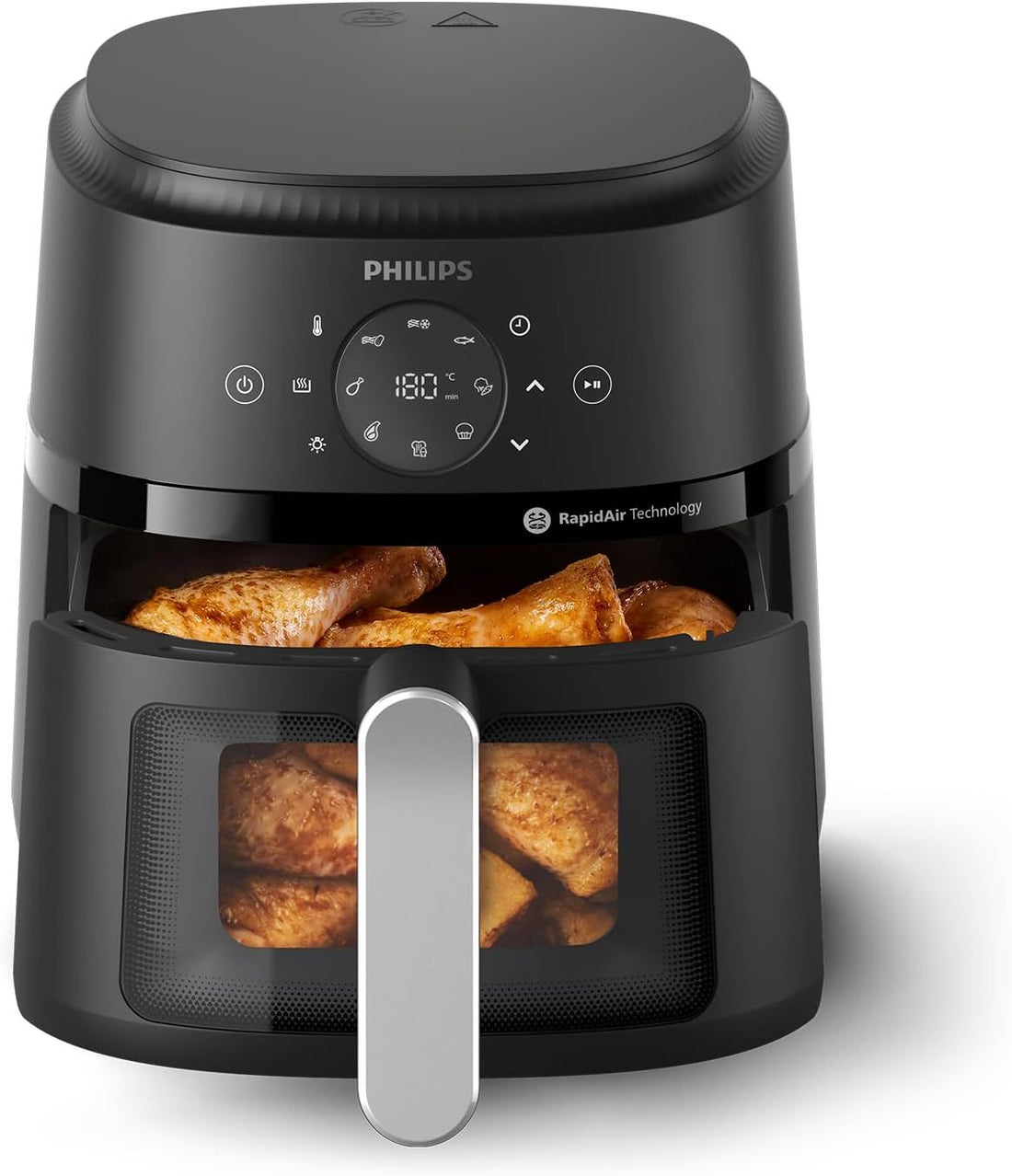 Philips 2000 Series Airfryer, RapidAir Technology, 13-in-1 Ways to Cook, 4.2L Capacity, Healthier Meals Up to 90% Less Fat, Easy to Clean, Dishwasher Safe, Touchscreen Control, HomeID App (NA221/00)