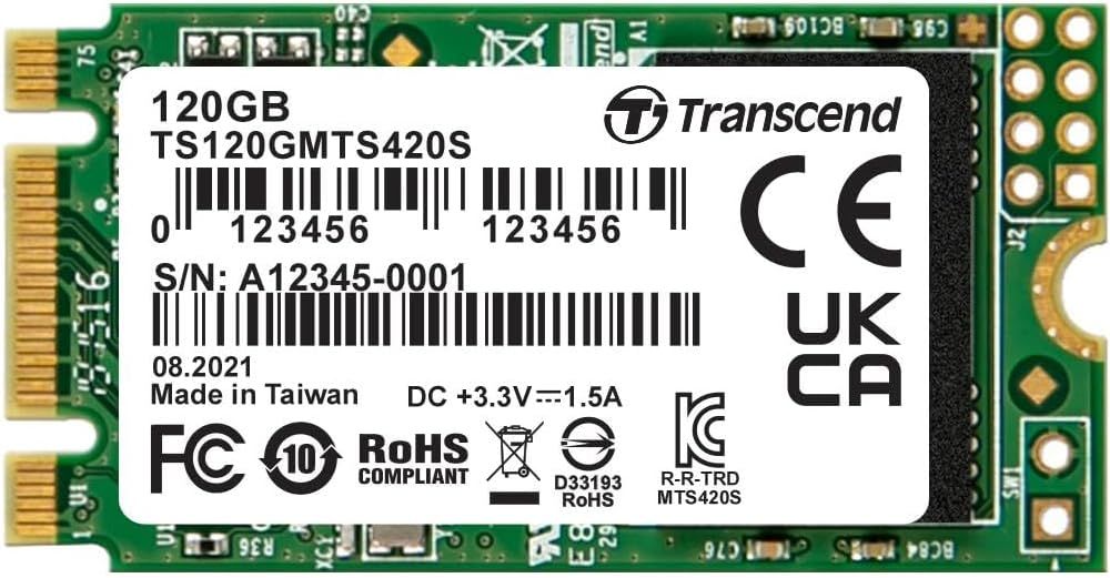 Transcend 3D TLC NAND with SSD M. 2 2242 Sata – Iii GB/S mts420s Series