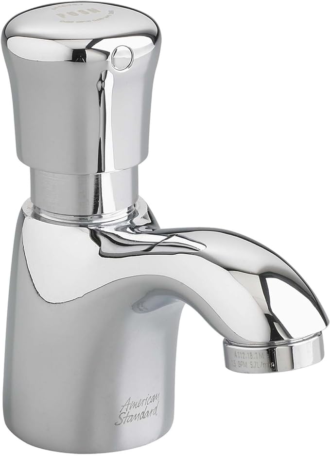 American Standard 1340119.002 Pillar Tap Metering Faucet with Extended Spout 0.5 GPM