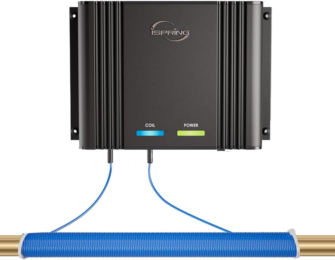 iSpring EDV2 Whole House Super Water Descaler, 10 Times More Powerful Alternative Electronic Salt-Free Hard Water Conditioner, Alloy Construction, Reduces Limescale, Prevents Deposits Build-up