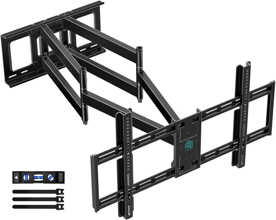 HCMOUNTING Heavy Duty TV Wall Mount for 42-95\ TVs, 4X Load Tested Holds 179lbs, 40.9\ Smooth Gliding Extension Arms, Full Motion Swivel & Tilt, VESA 800x400, Fits 16-18\ Studs