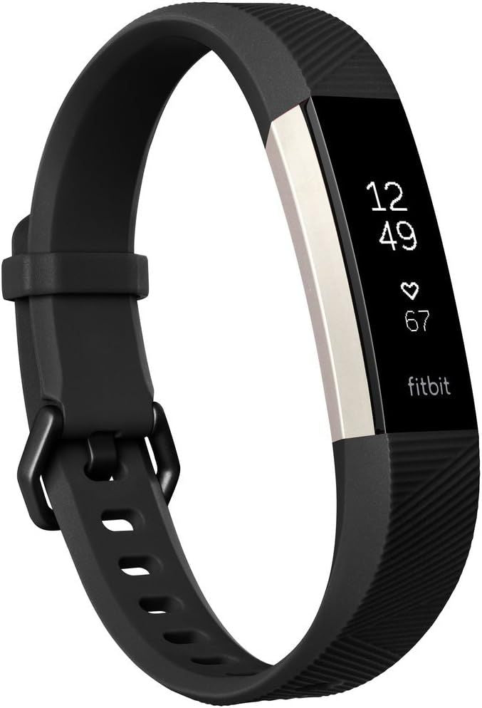 Fitbit Alta HR Fitness Tracker with Heart Rate, 7 Day Battery Life, Compatible with Smartphones, Tablets, Computers Size Large