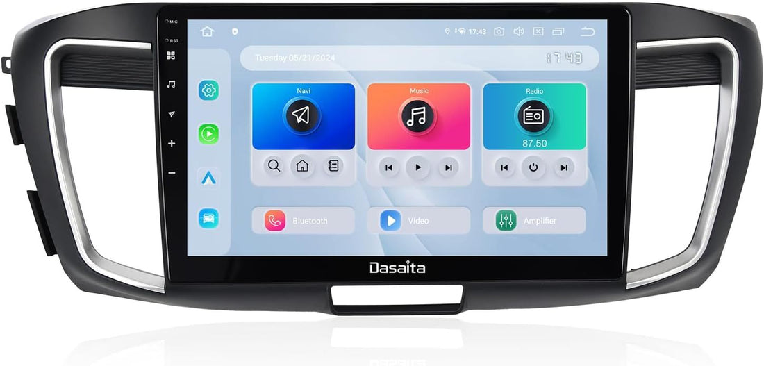 Dasaita 10.2\'\' G12 Car Stereo for Honda Accord 2013-2017 with Wireless Carplay & Android Auto, 4G LTE, 1280 * 720P Touch Screen Head Unit, GPS, Bluetooth, WiFi, Radio, 8G RAM 256G ROM, Android 12