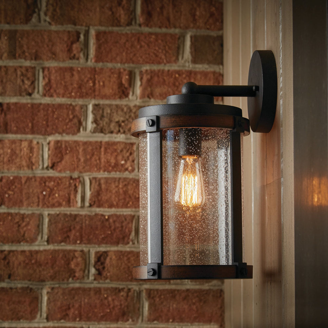 Kichler Barrington 1 -Light 13-in H Distressed Black Hardwired Outdoor Wall Light