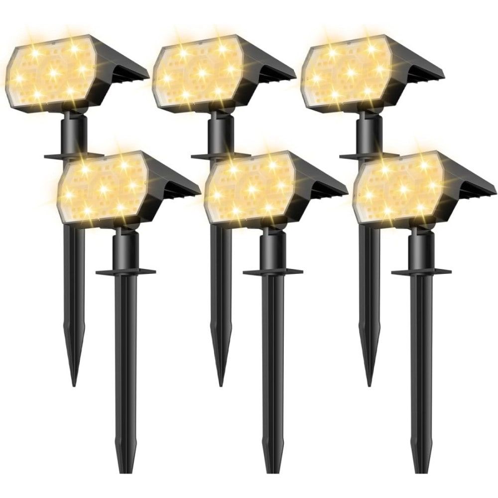 Harbor Breeze 30 -Lumens Black Warm White Solar LED Spot light kit