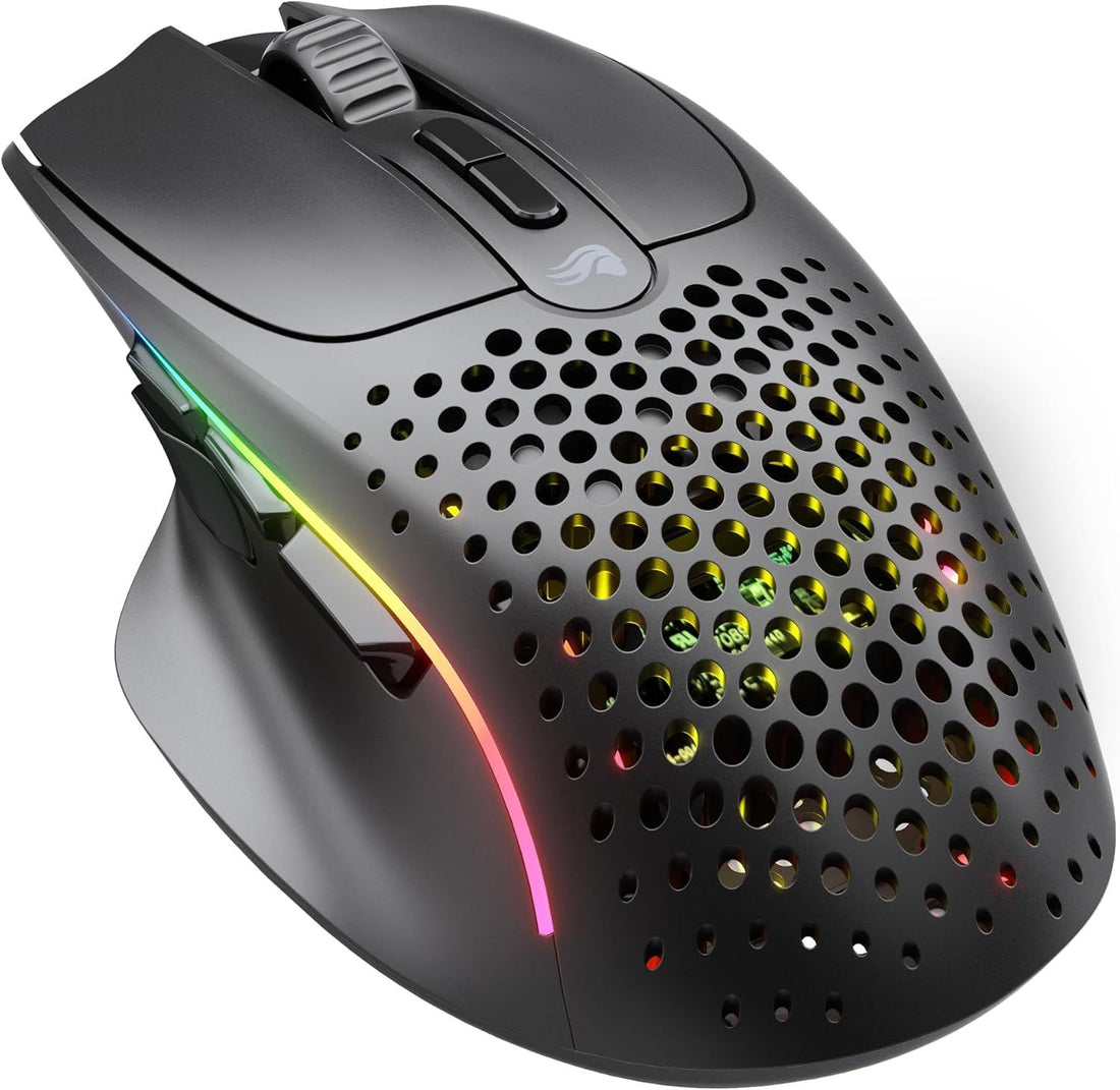 GLORIOUS Model I 2 Wireless - MMO Mouse (Black) with 9 Programmabe Side Buttons, 16 Configurations with Layer Shift, 2 Swappable Magnetic Buttons, Superlight 75g, Perfect for FPS, MOBA, and MMO