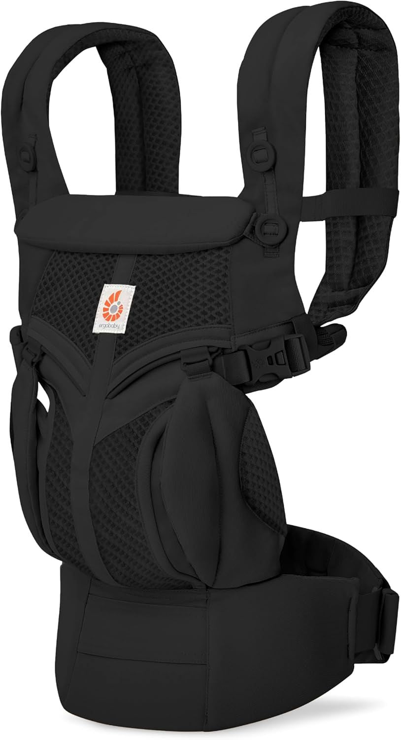 Ergobaby Omni Classic Baby Carrier for Newborn to Toddlers 0-48 Months (7-45 lbs) - 4-Position 100% Premium Cotton Baby Carrier with Ergonomic Support - Onyx Black