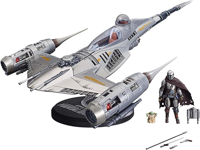 Star Wars The Vintage Collection The Mandalorian’s N-1 Starfighter, The Mandalorian 3.75-Inch Vehicle & Action Figures, Ages 4 and Up