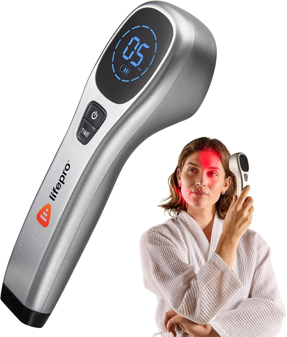 Lifepro Red-Light Therapy Devices - Infraglow Red-Light Bulb with 18 LEDs & 360⁰ Rotatable. Biolux Infrared Light Therapy for Humans & Pets -Skin, Muscle & Wellness Care with Wavelengths 660nm & 850nm