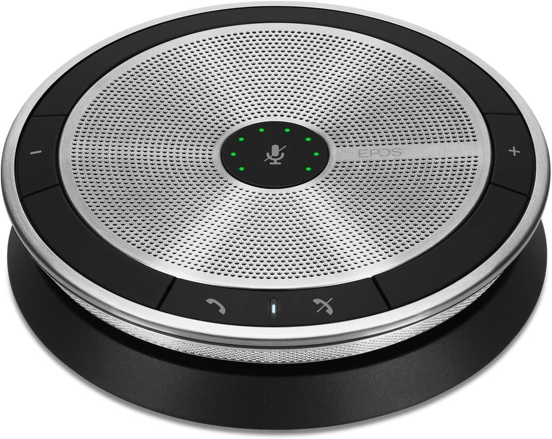 Sennheiser Enterprise Solution SP 20 ML 506050 Sound-Enhanced, User Friendly Mobile Speaker Phone For Desk Mobile Phone Softphone PC Connection Skype for Business Certified, Silver, EXPAND SP 20
