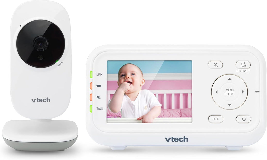VTech VM3252 2.8” Digital Video Baby Monitor with Full-Color and Automatic Night Vision, White
