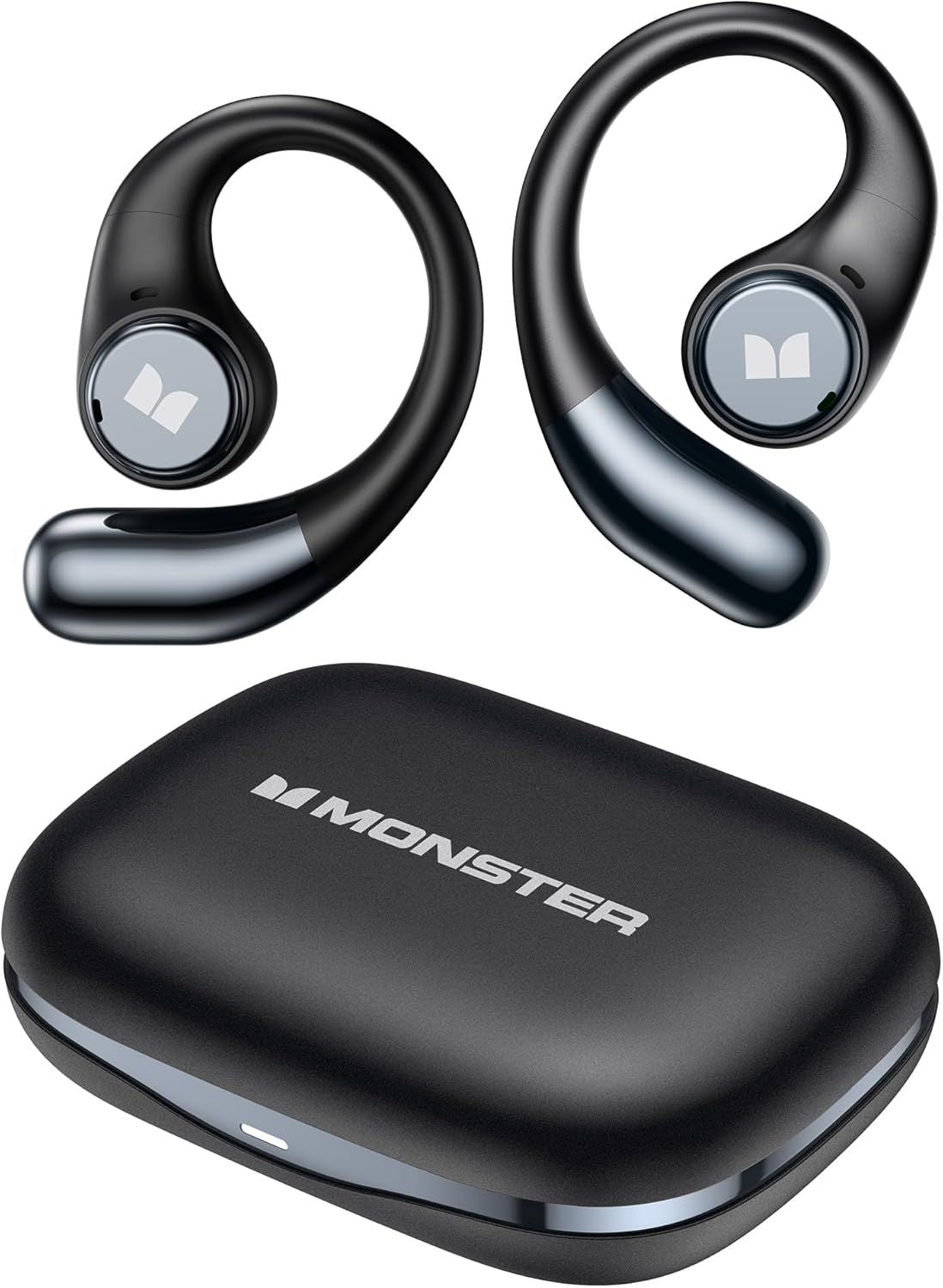 Monster Open Ear AC336 Headphones, Bluetooth 6.0 Wireless Earbuds with Stereo Sound, ENC Clear Call, 21H Playtime, Type-C Charging, Touch Control, IPX6 Waterproof Open Ear Earbuds for Fitness Sports