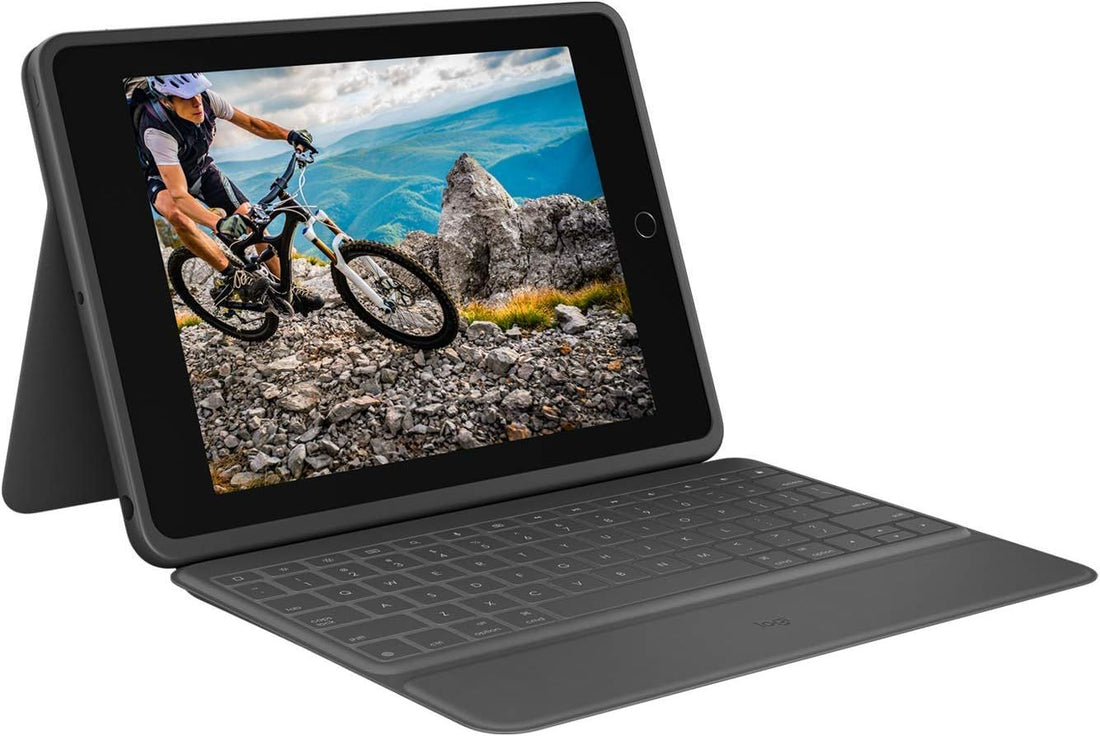 Logitech Rugged Folio - iPad (7th, 8th and 9th Generation) Protective Keyboard Case with Smart Connector and Durable Spill-Proof Keyboard