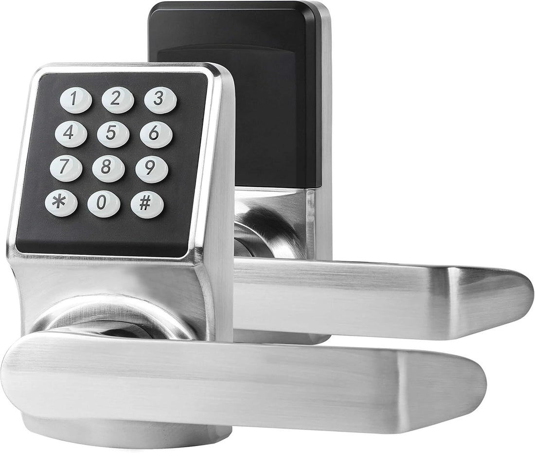 Keyless Entry Door Lock, Electronic Keypad Door Lock with Handle, Digital Door Lock, IC Card and Key, Easy Installation for Home, Hotel