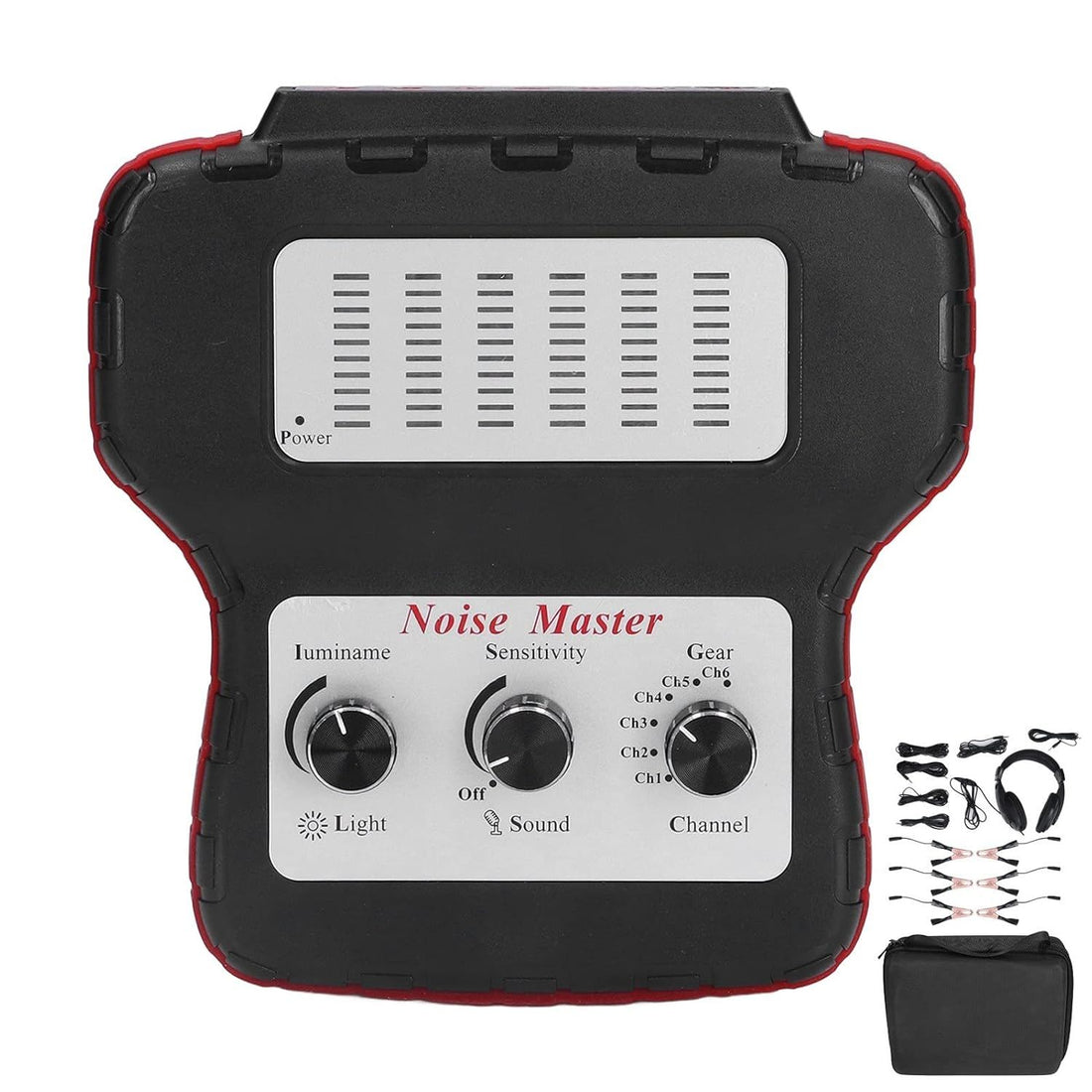 Car Electronic Diagnostic Tool, 6 Channel Automotive Engine Electronic Stethoscope 100Hz-10kHz Engine Chassis Transmission Diagnostic Tool Abnormal Noise Test Tool Diagnostic Tools