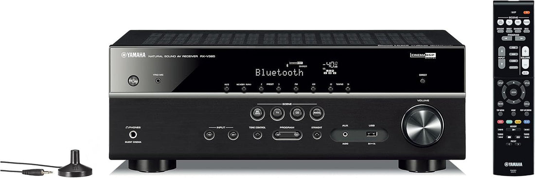 Yamaha Bluetooth AV Receiver Audio Component Black (RXV385 B)