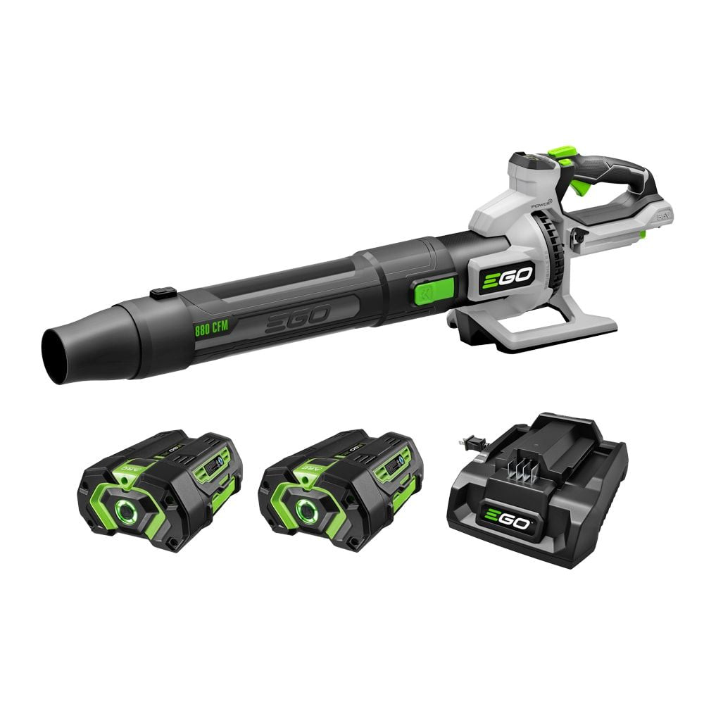 EGO POWER+ 56-volt 880-CFM 200-MPH Battery Handheld Leaf Blower 4 Ah Battery Included Charger Included