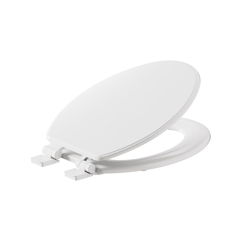 American Standard Moments Wood White Elongated Soft Close Toilet Seat