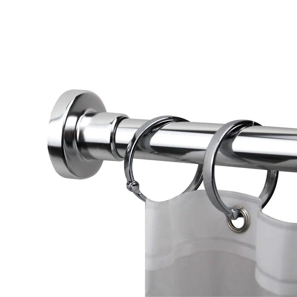 allen + roth 51-in to 86-in Chrome Tension Single straight Adjustable Shower Curtain Rod