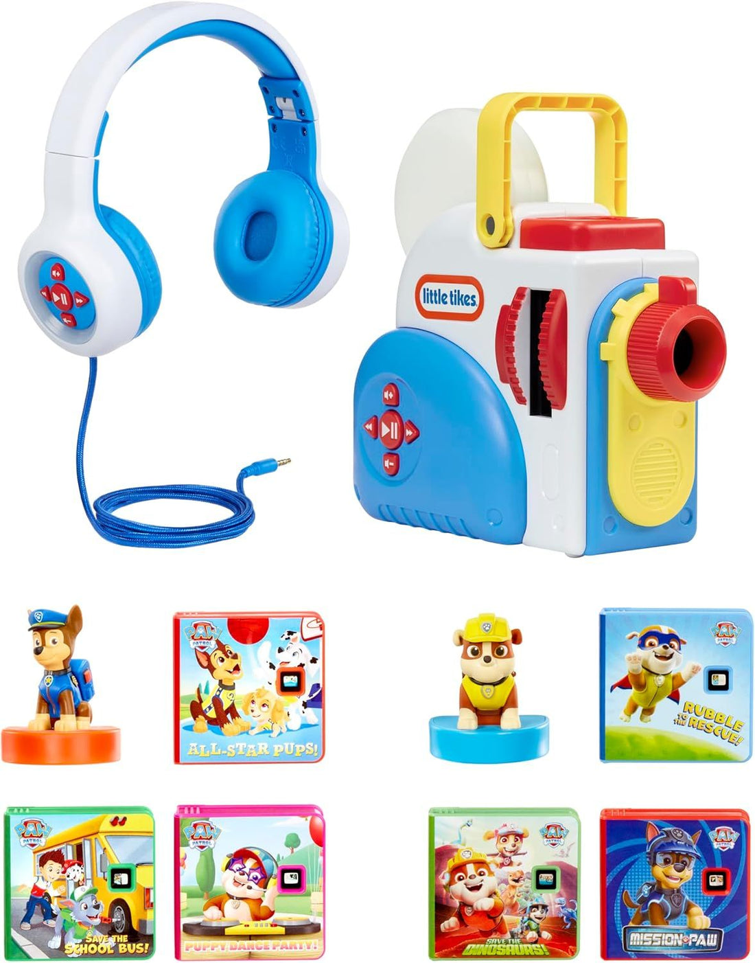 Little Tikes Story Dream Machine PAW Patrol Edition with Headphones, 6 PAW Patrol Stories & 2 Character Figures – Kids Audio Book Player, Toddler Toy Gift Ages 3+ (Amazon Exclusive)