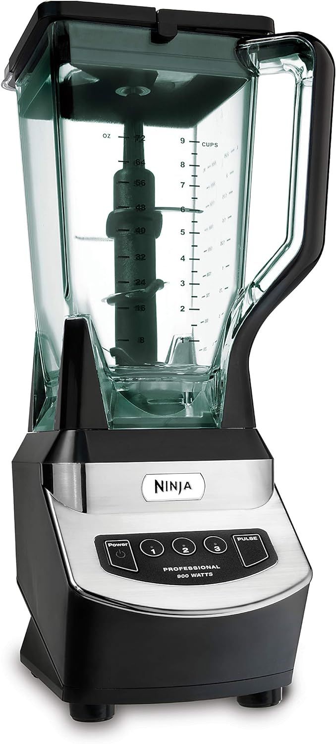 Ninja NJ600WMC Professional Blender, 72 oz Pitcher, Black/Silver, 900W (Canadian Version)
