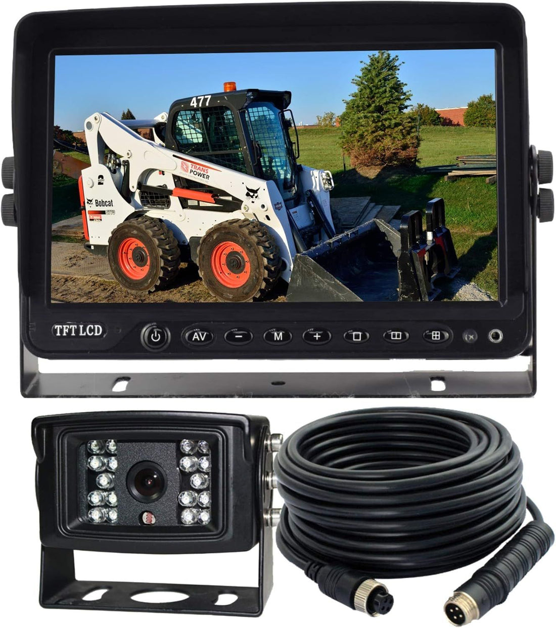 AHD 1080P 7 Reverse Rear View Backup Camera System, Camera with Night Vision Waterproof IP69K Vibration-Proof 10G for Tractor/Truck/Bus/Motorhome/Excavator/Caravan/Skid Steer/Harvester