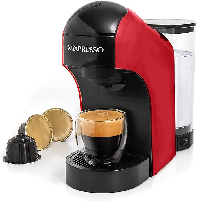 Mixpresso Dolce Gusto Machine, Latte Machine - Red & Black Cappuccino Machine Compatible With Nescafe Dolce Gusto