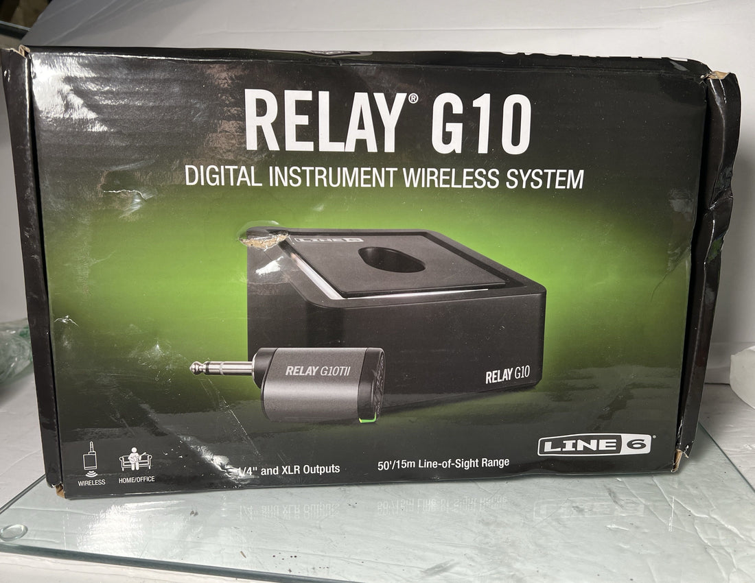 Line 6 RELAY G10II Wireless Guitar System w/ G10II Transmitter, Extra Long Battery Life, 2.4Ghz, Plug & Play, 50ft Range, 1/4 inch and XLR Out, Ultra Portable