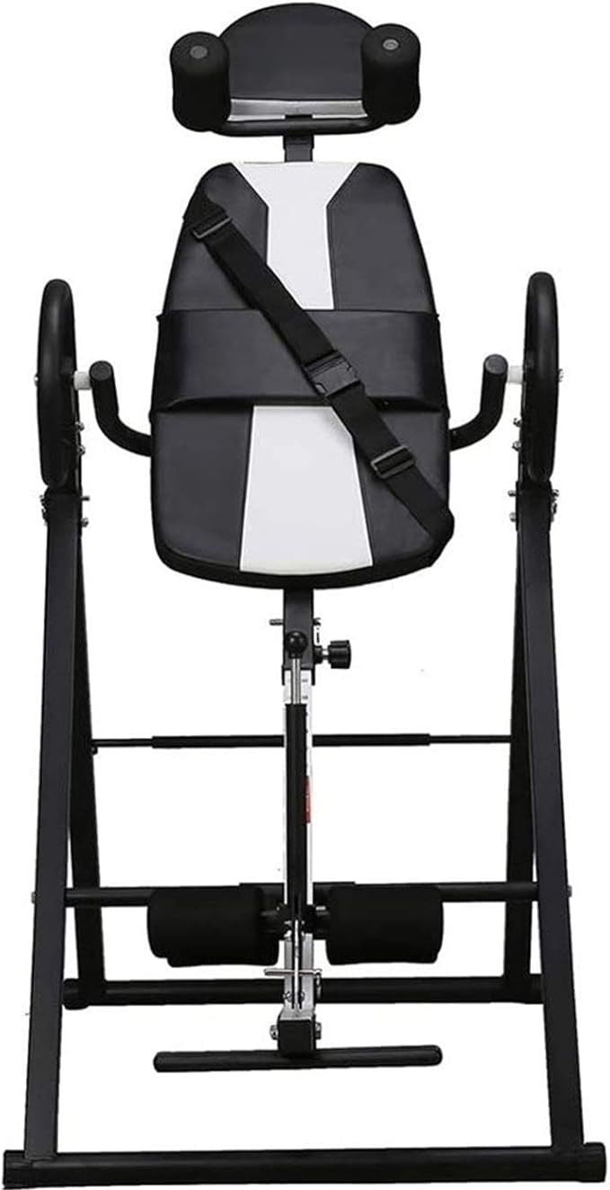Inversion Table,Adjustable Inverted Machine,Heavy-Duty Folding Flip Treatment Table Extension Machine,Easy to Assemble,Two Colors are Available (Black)