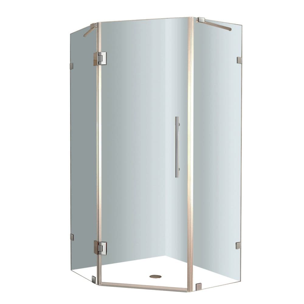 Aston Neoscape 34-Inch x 34-Inch x 72-Inch Frameless Shower Stall in Stainless Steel