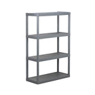 Project Source 34.75-in W x 15.06-in D x 52.625-in H 4 -Tier Gray Plastic Utility Shelving Unit