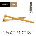 Deck Plus #10 x 3-in Wood to wood Deck Screws 1550 -Per Box